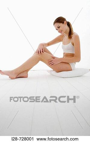 Stock Image - Woman Body care. Fotosearch