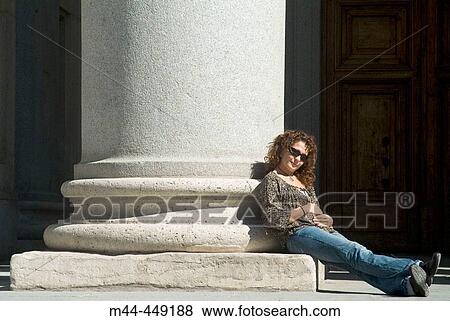 Woman by column of Prado Museum, Madrid. Spain View Large Photo Image Stock Photo - Woman by column of Prado Museum, Madrid. Spain. Fotosearch