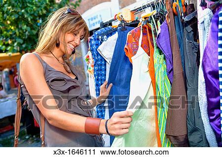 Stock Image - Woman clothing shopping. Fotosearch