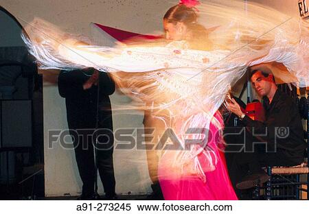 Woman dancing flamenco at? El Cardonel?. Granada. Spain View Large Photo Image Stock Photography - Woman dancing flamenco at? El Cardonel?. Granada. Spain. Fotosearch