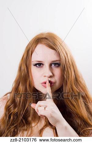 Woman demanding silence. View Large Photo Image Stock Photograph - Woman demanding silence.. Fotosearch