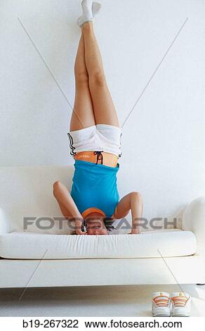 Woman doing exercises View Large Photo Image Stock Image - Woman doing exercises. Fotosearch