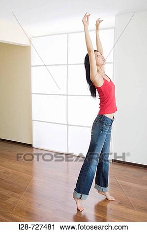 Woman Doing Yoga At Home View Large Photo Image Stock Image - Woman Doing Yoga At Home. Fotosearch