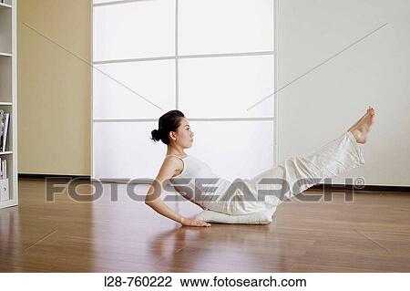 Woman Doing Yoga At Home View Large Photo Image Stock Image - Woman Doing Yoga At Home. Fotosearch