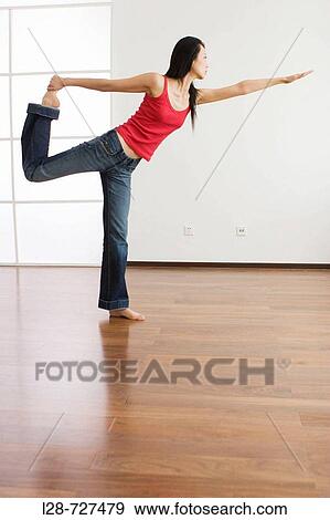 Woman Doing Yoga At Home View Large Photo Image Stock Photo - Woman Doing Yoga At Home. Fotosearch