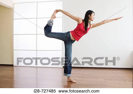 Woman Doing Yoga At Home View Large Photo Image Stock Photography - Woman Doing Yoga At Home. Fotosearch