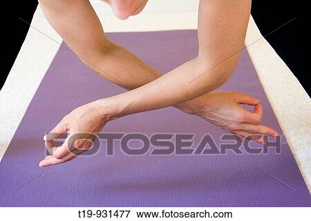 Woman doing yoga in a studio Pose:? Jnana Mudra? MR View Large Photo Image Stock Photo - Woman doing yoga in a studio Pose:? Jnana Mudra? MR. Fotosearch