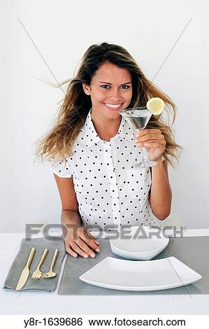 woman drinking View Large Photo Image Stock Photograph - woman drinking. Fotosearch