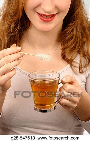 Woman drinking tea. View Large Photo Image Stock Image - Woman drinking tea.. Fotosearch