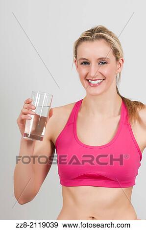 Woman drinking water. View Large Photo Image Stock Photo - Woman drinking water.. Fotosearch