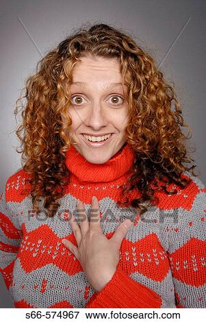 Stock Photo - Woman, ethnic background: half Basc (Spanish), half English.. Fotosearch