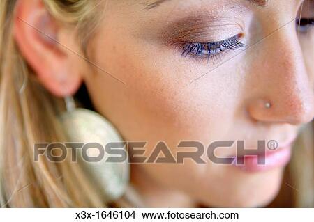 Woman face close up View Large Photo Image Picture - Woman face close up. Fotosearch