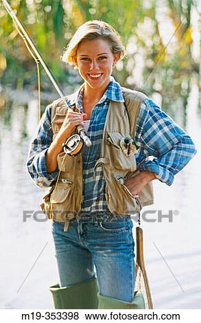 woman fly fisherman View Large Photo Image Stock Photo - woman fly fisherman. Fotosearch
