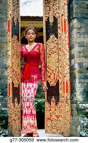 Stock Photo - Woman from Bali, Indonesia. Fotosearch