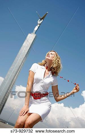 Woman front the Glory Monument in Samara, Samara Region, Russian Federation, Russia View Large Photo Image Stock Image - Woman front the Glory Monument in Samara, Samara Region, Russian Federation, Russia. Fotosearch