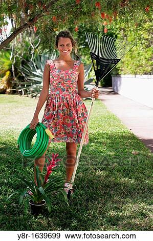 woman gardening View Large Photo Image Stock Photo - woman gardening. Fotosearch