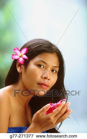 Woman in a spa in Koh Samui island. Thailand View Large Photo Image Stock Photo - Woman in a spa in Koh Samui island. Thailand. Fotosearch