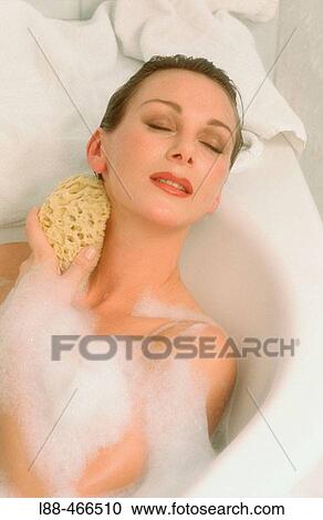 Woman in bathtub View Large Photo Image Stock Image - Woman in bathtub. Fotosearch