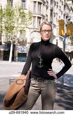 Stock Image - Woman in business wear. Fotosearch