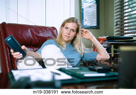 woman in home office View Large Photo Image Stock Image - woman in home office. Fotosearch