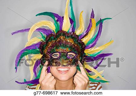 Woman in mask. View Large Photo Image Stock Photo - Woman in mask.. Fotosearch