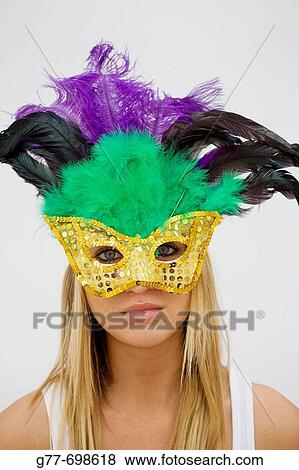 Woman in mask. View Large Photo Image Stock Photo - Woman in mask.. Fotosearch
