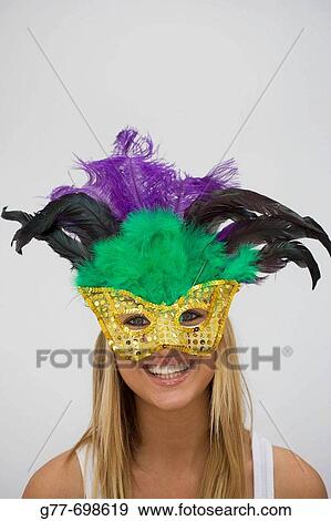 Woman in mask. View Large Photo Image Stock Photo - Woman in mask.. Fotosearch