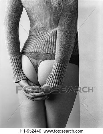 Woman in panties, from behind; leaning in corner. View Large Photo Image Stock Image - Woman in panties, from behind; leaning in corner.. Fotosearch