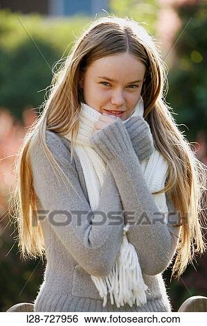 Stock Photograph - woman in park. Fotosearch