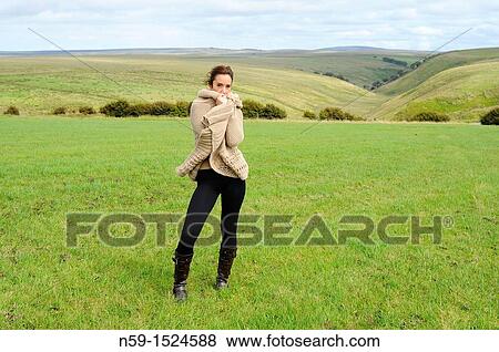 Woman in rural setting View Large Photo Image Stock Photo - Woman in rural setting. Fotosearch