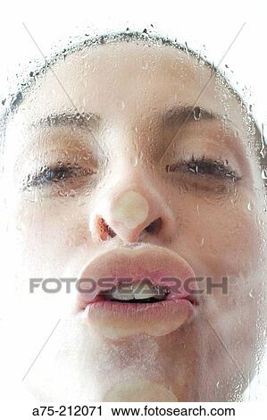 Woman in shower View Large Photo Image Stock Image - Woman in shower. Fotosearch