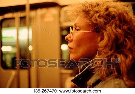 Woman in subway View Large Photo Image Stock Image - Woman in subway. Fotosearch