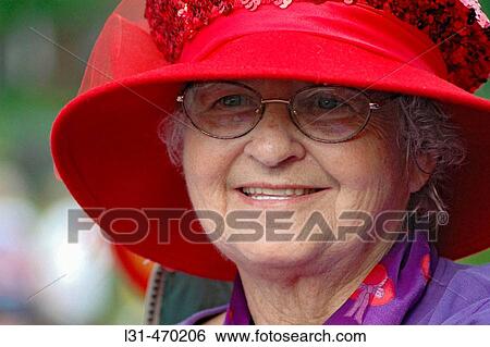 Woman in the Red Hat Society in Atlanta. Georgia. USA. View Large Photo Image Stock Photograph - Woman in the Red Hat Society in Atlanta. Georgia. USA.. Fotosearch
