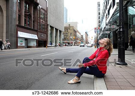 Stock Photograph - Woman in Toronto, Ontario, Canada. Fotosearch