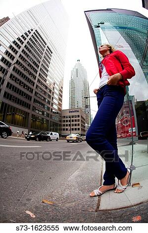 Woman in Toronto, Ontario, Canada View Large Photo Image Stock Photography - Woman in Toronto, Ontario, Canada. Fotosearch
