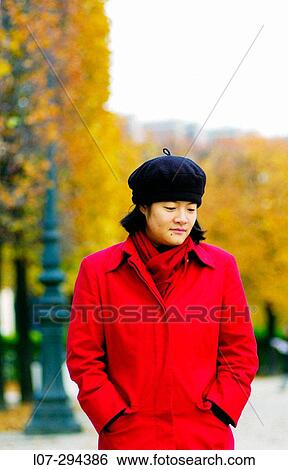 Woman in Tuileries gardens and fall colors. Paris. France View Large Photo Image Stock Photograph - Woman in Tuileries gardens and fall colors. Paris. France. Fotosearch