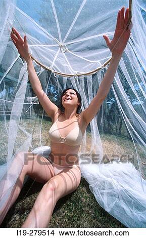 woman in underwear laughing View Large Photo Image Picture - woman in underwear laughing. Fotosearch