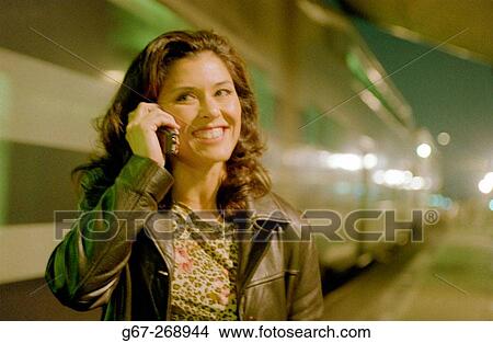 Picture - Woman in Union Station. Los Angeles. California. USA. Fotosearch