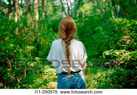 Woman in woods View Large Photo Image Stock Photography - Woman in woods. Fotosearch