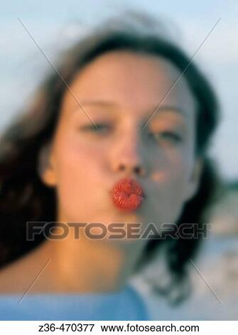 Woman kissing me View Large Photo Image Stock Photo - Woman kissing me. Fotosearch