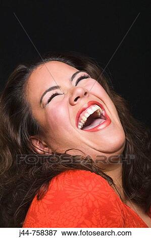 Woman, Laughing, Portrait View Large Photo Image Stock Photo - Woman, Laughing, Portrait. Fotosearch