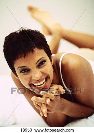 Stock Image - Woman Laughing. Fotosearch