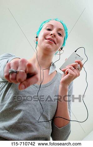 woman listening to music View Large Photo Image Stock Image - woman listening to music. Fotosearch