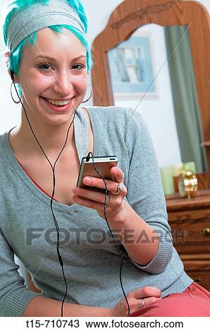 woman listening to music View Large Photo Image Stock Image - woman listening to music. Fotosearch