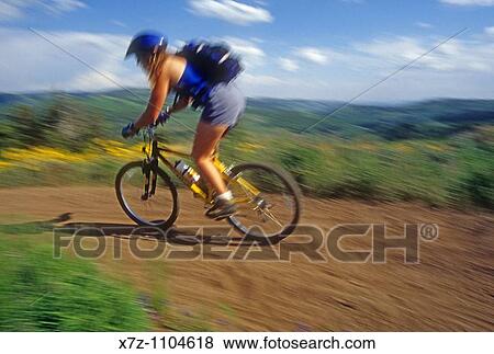 Woman, mountain biking The Pike Mountain Trail on Pike Mountain high in the Goose Creek Mountains, Idaho View Large Photo Image Stock Photo - Woman, mountain biking The Pike Mountain Trail on Pike Mountain high in the Goose Creek Mountains, Idaho. Fotosearch