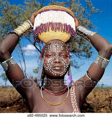Stock Photography - Woman. Mursi tribe. Ethiopia.. Fotosearch