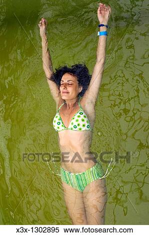 Woman, natural Idaho Springs waters, Colorado, USA. View Large Photo Image Stock Photography - Woman, natural Idaho Springs waters, Colorado, USA.. Fotosearch