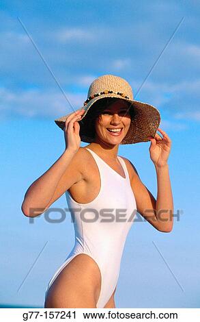 Woman on a caribbean beach View Large Photo Image Stock Image - Woman on a caribbean beach. Fotosearch
