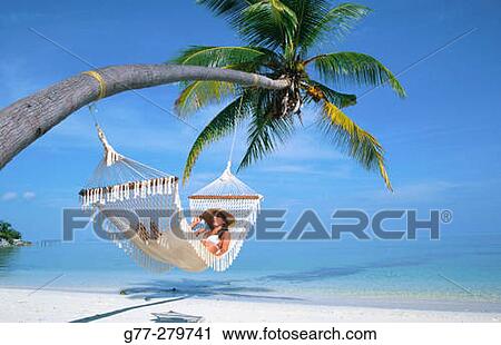 Woman on a hammock. Ari Atoll, Maldives View Large Photo Image Stock Image - Woman on a hammock. Ari Atoll, Maldives. Fotosearch