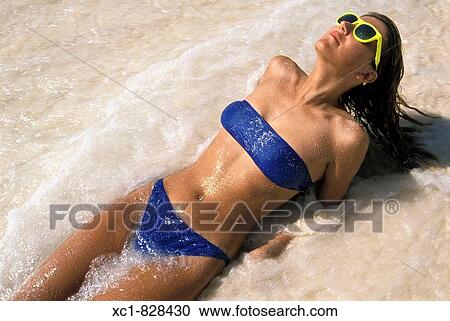 Woman on Beach, Caribbean Sea, Cancun, Mexico View Large Photo Image Stock Image - Woman on Beach, Caribbean Sea, Cancun, Mexico. Fotosearch